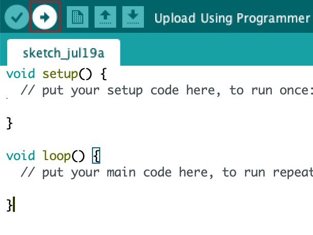 Arduino Upload Button